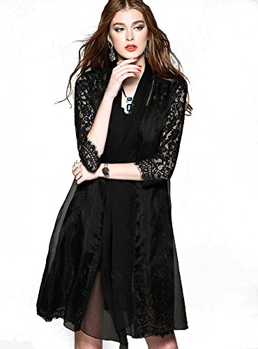 (a la mode)アラモード 大人 エレガント 高級 レイヤード総 レース ショール ロングカーディガン 七分袖 半袖 お呼ばれ 結婚式 二次会 dfa03