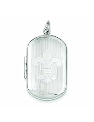 Genuine .925 Sterling Silver Fleur De Lis Rectangular Locket 6.3 Grams. 100% Satisfaction Guaranteed.