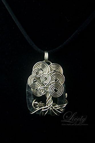 Tree of Life Pendant Square Swirled Branches One of a Kind