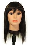 16" Dark brown feathered / bangs synthetic wigs