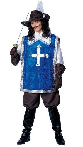 Costume Culture Men's Musketeer Costume, Blue, Standard