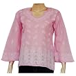 Cotton Womens Clothing Kurtis Womens Top Chikan Embroidery Size S
