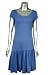 Three Dots Cap Sleeve Tunic Dress Blue