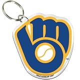 MLB Baseball Team Premium Acrylic Keychain - Milwaukee Brewers Glove