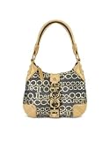 Roccobarocco Blue Denim All Over Shimmering Gold Signature Mini Hobo Bag