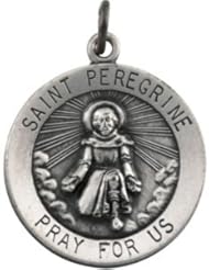 St. Saint Peregrine Medal Pendant 14K Gold Yellow R16335