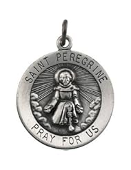 St. Saint Peregrine Medal Pendant 14K Gold Yellow R16335