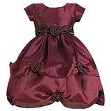 LITO Boutique Kids HOLIDAY Special Occasion BURGUNDY Dress Christmas Girls 12M-7