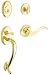 Baldwin 85315.003.LHRH Logan Sectional Trim Handleset with Wave Lever, Lifetime Polished Brass