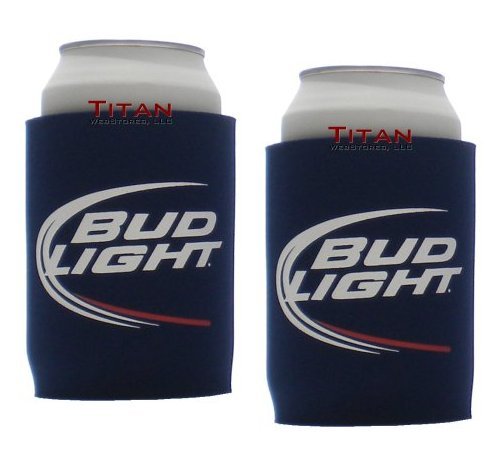 Bud Light Neoprene Can Insulators | Beer Koozies - Set of 2