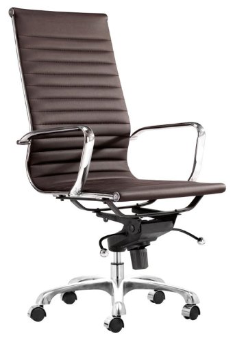 Leatherette Office Chair - Lider Hi Back Office Chair - Zuo Modern - 205193