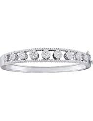 2.40CTW DIAMOND FLOWER BANGLE