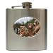 Limited Edition Violano Hip Flask Bears Fishing