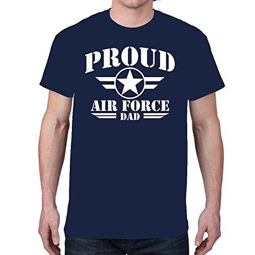 Men's Proud Air Force Dad Navy Blue T-Shirt