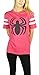 Spider-man Womens Logo Varsity Football Tee Red Heather