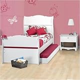 Dixie Twin Trundle Sleigh Bed in White