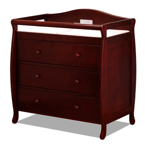 Baby Changing Table Casual Style in Cherry Finish