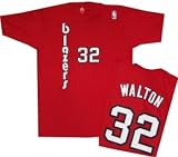 Portland Trailblazers Bill Walton Adidas Throwback Red T Shirt Jersey