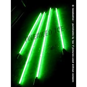 Under Car 4 Sides 36" & 48" Neon Light Tubes Green