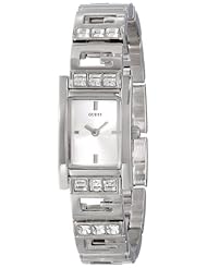 GUESS Womens U85108L1 G-Iconic Sophistication Crystal Silver-Tone Watch