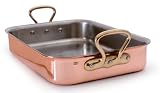 Mauviel Cuprinox 15.7x12Roasting Pan Brass Handles