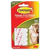 Adhesive Poster Strips, White, 12 Strips/Pack