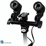 LimoStudio Photography Studio Double Head Swivel AC Light Holder with Lighting Umbrella Holder, AGG735