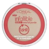 L'Oreal Paris Infallible Never Fail Powder, Natural Beige, 0.30 Ounce