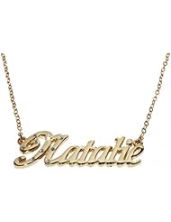 Name Necklaces Natalie - Personalized Necklace Gold Plated 18K, Belcher Chain, 2mm Thick