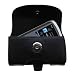 Horizontal Black Leather Case for the RCA MC4208 OPAL Digital Media Player with both a belt clip and loop option - a Gomadic design