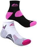 TWO PAIR PACK More Mile Womens cushioned running socks 1 LONDON & 1 SAN DIEGO