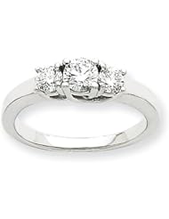 Ann Harrington Jewelry 14k White Gold 3/4 Ct Tw 3 Stone Diamond Ring