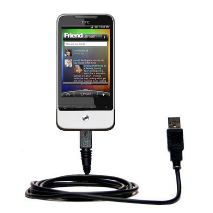 Classic Straight USB Cable for the HTC Legend with Power Hot Sync and Charge capabilities - uses Gomadic TipExchange Technology