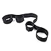Kingoudoor Women's Velcro Wrist Handcuffs Ankle Bandage Strap for Couples Bedroom Play Black
