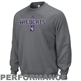 adidas Northwestern Wildcats Gray Coaches Sideline Pin Dot Performance Pullover Sweatshirt