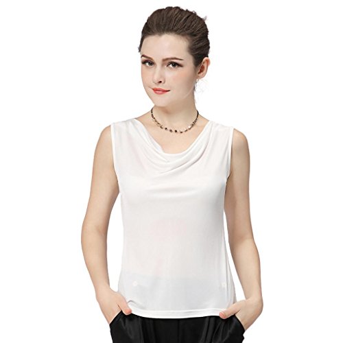 Forever Angel Women's 100% Pure Silk Knitted Casual Tank Top