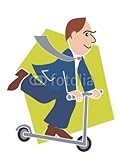 Wallmonkeys Peel and Stick Wall Decals - Officer-on-scooter - 60