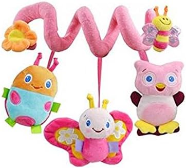 Spiral Activity Toy Pink Baby Girl Stroller Hanger