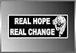 Real Hope Real Change Jesus Christian Vinyl Euro Decal Bumper Sticker 3" X 8"