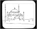 Mouse Pad with black and white, Egypt, religion, minarets, structure, desert, architecture, mosque, sand, building