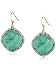 Marcia Moran "Mazarine" Gold Plated Turquoise Earrings
