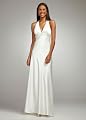 David's Bridal Halter Charmeuse Floor Length Gown Style 36857D by David's Bridal