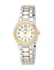 Citizen Quartz Two Tone Stainless Steel Bracelet Womens Watch - EU1974-57A