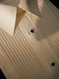 Ivory Laydown Collar Tuxedo Shirt, 1/4 Inch Pleat
