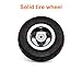L-faster 6 Inch Scooter Wheel 6x2 Wheel with Air Tire Or Solid Tire Metal Hub with 608 Bearings 8mm Axle Hole Trolley Cart Wheel (Solid Wheel)