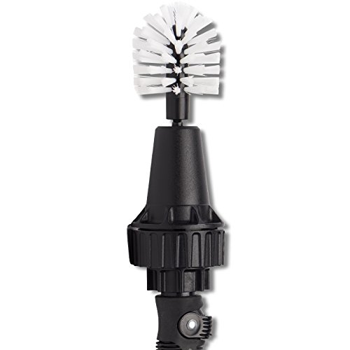 Brush Hero Wheel Brush, Premium Water-Powered Turbine for Rims, Engines, Bikes, Equipment, Furniture and More (White/Black))