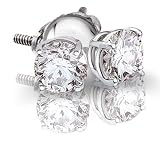 14K White Gold .50 ctw Diamond Stud Earrings