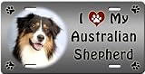 I Love My Australian Shepherd License Plate