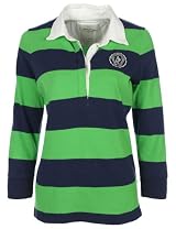 Abercrombie & Fitch Womens Rugby Striped Green