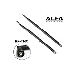 2 PACK of Alfa 9dBi WiFi Booster RP-TNC High-Gain Screw-On OMNI-Directional Swivel Antenna for Cisco
